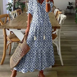 Ava - Elegante Vestido Boho con Cobertura Abdominal